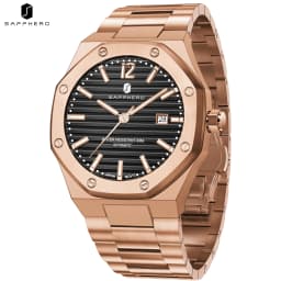SAPPHERO Men's Automatic Watch Stainless Steel Luxury Sport Wristwatch 50M Waterproof Date Display Business Casual Elegant Durable Mechanical Watch for Men Daily Wear Office Travel Gift