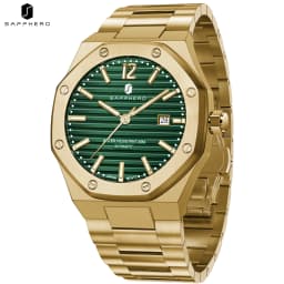 SAPPHERO Men's Automatic Watch Stainless Steel Luxury Sport Wristwatch 50M Waterproof Date Display Business Casual Elegant Durable Mechanical Watch for Men Daily Wear Office Travel Gift