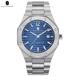 SAPPHERO Men's Automatic Watch Stainless Steel Luxury Sport Wristwatch 50M Waterproof Date Display Business Casual Elegant Durable Mechanical Watch for Men Daily Wear Office Travel Gift