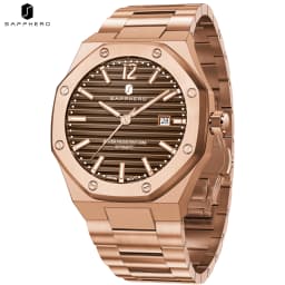 SAPPHERO Men's Automatic Watch Stainless Steel Luxury Sport Wristwatch 50M Waterproof Date Display Business Casual Elegant Durable Mechanical Watch for Men Daily Wear Office Travel Gift