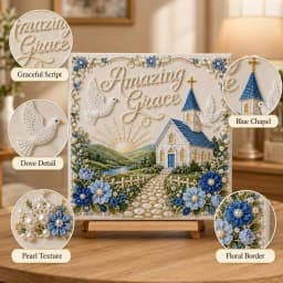 Sacred Hymn Pearl Art Kit Collection, Beginner-Friendly DIY Faith Inspired Craft Set, Religious Wall Hanging Decor, Handmade Spiritual Home Accent Gift