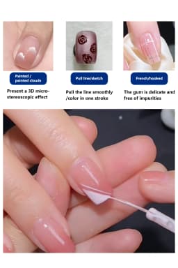 12 Colors Gel Liner Nail Polish Kit, 2in1 Ultra-fine Brush UV Gel, Line Art Drawing for Home Salon Nail Art DIY Use
