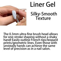 12 Colors Gel Liner Nail Polish Kit, 2in1 Ultra-fine Brush UV Gel, Line Art Drawing for Home Salon Nail Art DIY Use