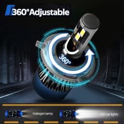 Roadsun H7 H4 LED Headlight Bulbs 120W 22000LM CANBUS Super Bright H11 HB3 9005 HB4 9006 9007 H13 LED Car Headlamps 6000K DC12V 3570 CSP Chips Auto Light Bulbs