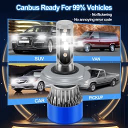 Roadsun H7 H4 LED Headlight Bulbs 120W 22000LM CANBUS Super Bright H11 HB3 9005 HB4 9006 9007 H13 LED Car Headlamps 6000K DC12V 3570 CSP Chips Auto Light Bulbs