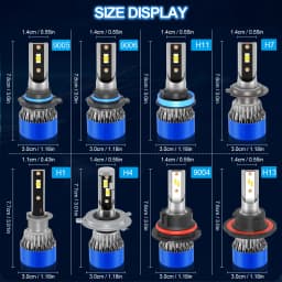 Roadsun H7 H4 LED Headlight Bulbs 120W 22000LM CANBUS Super Bright H11 HB3 9005 HB4 9006 9007 H13 LED Car Headlamps 6000K DC12V 3570 CSP Chips Auto Light Bulbs