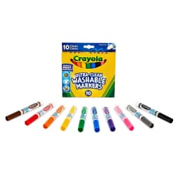 10ct Ultra Clean Washable Broad Line Markers, School Supplies for Kids, Art Classroom Must Haves, Coloring Gift, Ages 3+