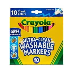 10ct Ultra Clean Washable Broad Line Markers, School Supplies for Kids, Art Classroom Must Haves, Coloring Gift, Ages 3+