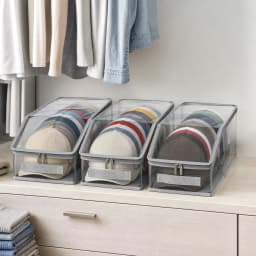 Hat Storage Organizer Box Clear PVC Baseball Cap Storage Container Stackable Dust‑Proof Cap Holder For Closet Wardrobe Under Bed