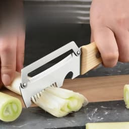 2026 New Paring Knife Ergonomic Wood Handle Knife Stainless Steel Vegetable Peeler with Wooden Handle 2-in-1 Fruit Potato Peeler
