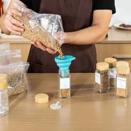 12 Compact Bamboo Seasoning Storage Boxes, Suitable For Countertops And Kitchen Drawers, Filled With Spices.