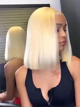 Vietnamese 250% Density #613 Blonde Straight Bob Wigs 100% Human Hair 13x4 Lace Front Wig Virgin Hair Blonde Straight Human Hair Wigs For Women
