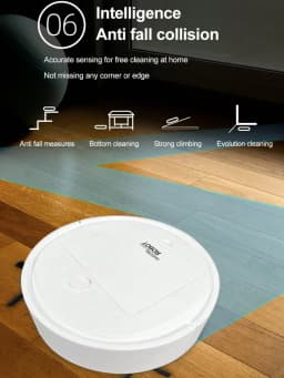 3-In-1 Robot Vacuum Cleaner And Mop Combo, USB Rechargeable, Strong Suction, 60 Min Runtime, Slim & Quiet Design, Suitable For Pet Hair, Hard Floors & Daily Cleaning, Auto-Direction Mop, Pet Hair Cleaner | Robot Vacuum Cleaner | USB Rechargeable