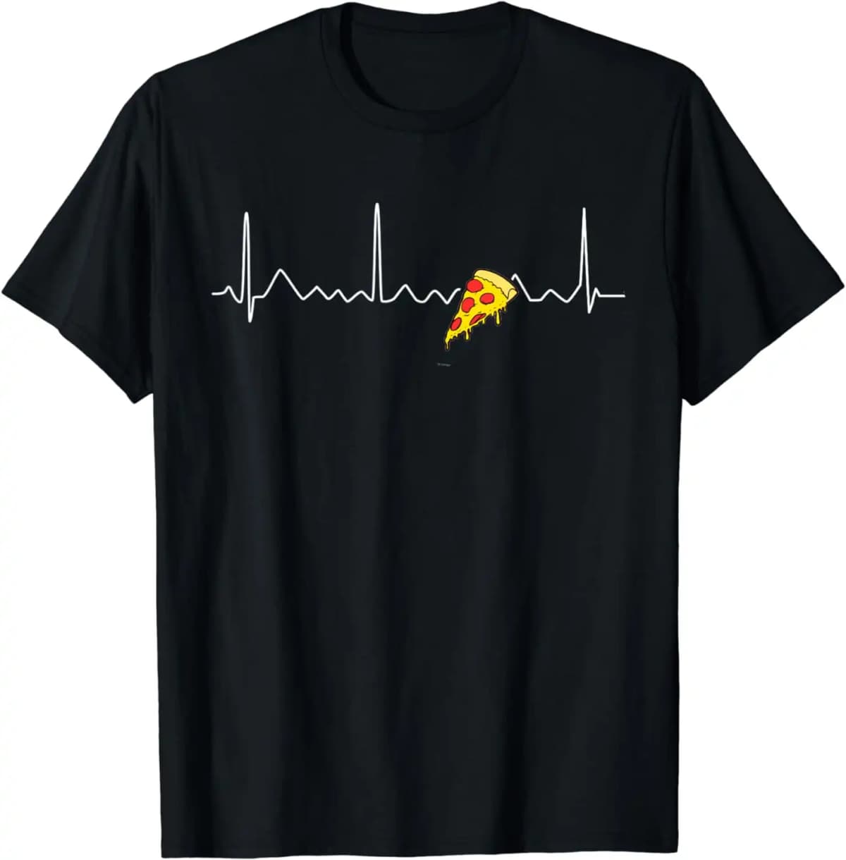 100% Cotton Heartbeat Tee Funny Gifts Pizza Lovers T- Golf Gift T-Shirt For Men And Women