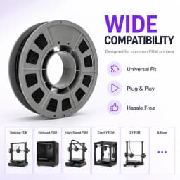 PLA-CF10/PETG-CF10 3D Printing Filament 1.75mm 300g Carbon Fiber PETG High Toughness Heat Resistant Precision Dimensional Stability FDM 3D Printer Material