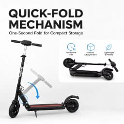 350W Folding Electric Scooter 25KM/H Max Speed 36V 7.5Ah Battery 8.5 Inch Shock‑Absorbing Tire Portable E‑Scooter for Adult Urban Commute