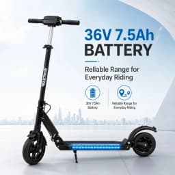 350W Folding Electric Scooter 25KM/H Max Speed 36V 7.5Ah Battery 8.5 Inch Shock‑Absorbing Tire Portable E‑Scooter for Adult Urban Commute
