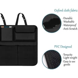 Car Trunk Organizer, Large Capacity Car Organizers and Storage with 8 Pockets, Waterproof Backseat Hanging Organizer for SUV, Truck, MPV, Interior Accessories for Men and Women