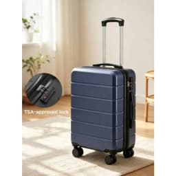20 Inch Expandable ABS Hardside Carry On Luggage 22x14x9 Airline Approved Lightweight 6.1 Lbs Spinner Suitcase with TSA Lock Back to School Travel Cabin Size Smooth Rolling 360 Degree Wheels Durable Trolley for Women and Men Business Weekend Vacation
