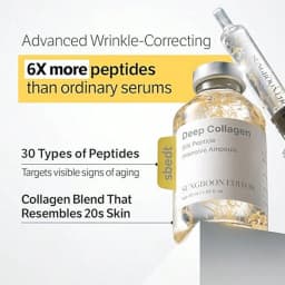 3pcs SUNGBOON EDITOR Glow Intensive Silk Peptide Ampoule, Copper Peptides Serum for Face with Collagen & Multi Peptides, Hydrating Korean Skincare Facial Serum for Smooth-Looking Skin, 1.35 fl oz