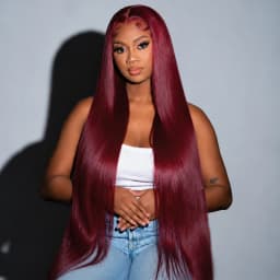Burgundy 99J 13X6 HD Lace Front Wigs Human Hair Indian Bone Straight Human Hair Wig Pre Plucked Red Colored Lace Frontal Wigs