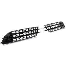 For Audi A6 C7 Standard Bumper 2012-2015 Honeycomb Fog Light Grille Cover Bezels