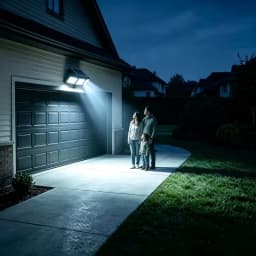 1/2 Pack Solar Outdoor Motion Sensor Lights, 3 Heads 270° Wide Angle Security Flood Lights, IP44 Solar Powered Street Area Light with 3 Lighting Modes for Yard Patio Garage Driveway Walkway