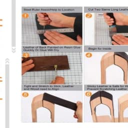 1Set Leather Stitching Pony DIY Leather Stitching Clamp with PU Leather Wood Pony Horse Clamp
