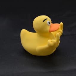 Duck for Jeep Car Truck Dashboard Interior Middle Finger Duck Rubber Ducks Finger Bidem with Us Flag Pattern Small Yellow