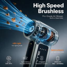 Turbo Fan Blower 580000RPM Portable Electric Air Duster for Car Seat Computer Dust Removal