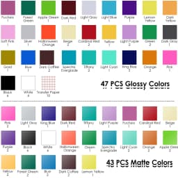 HTVRONT Permanent Vinyl, 100 Pack, 12"x12", Compatible with Cricut Machine Waterproof, Compatible with Cricut Explore & Maker, 90 Sheets & 10 Transfer Tapes, Easy to Weed, for Stickers, Decals, Crafts