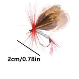 48pcs Butterfly Fly Fishing Lures Realistic Feathered Design with Fishing Hooks