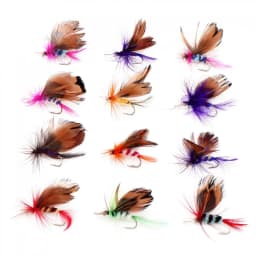 48pcs Butterfly Fly Fishing Lures Realistic Feathered Design with Fishing Hooks