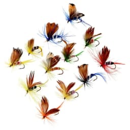 48pcs Butterfly Fly Fishing Lures Realistic Feathered Design with Fishing Hooks