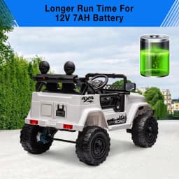 12V Kids Ride On Truck Car With Parent Remote, 3 Speeds, Spring Suspension, LED Lights, Music, Electric Toddler Toy