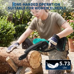 20V 8 Inch Cordless Mini Chainsaw With 2x 3000mAh Batteries, 8m/s Electric Pruning Saw With Oil Lube For Branch Wood Garden