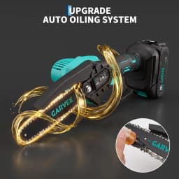 20V 8 Inch Cordless Mini Chainsaw With 2x 3000mAh Batteries, 8m/s Electric Pruning Saw With Oil Lube For Branch Wood Garden