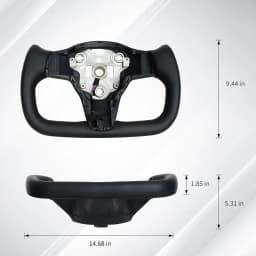 Yoke Steering Wheel For Tesla Model Y 3 2016-2022 Model Y 2020-2024 Heating With Heated Black Car Accessories