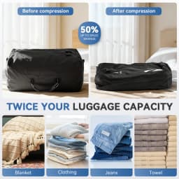 Vacuum Compression Packing Bags For Travel Clothing, Space Saving Storage Pouches For Luggage Suitcase Organizer
