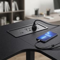 65" L‑Shaped Electric Standing Desk with 3 Drawers, Sit‑to‑Stand Height Adjustable Workstation 4 Memory Presets, Built‑in Power Strip USB‑A&Type‑C, Monitor Riser with LED Light, Cable Management Tray, Dual Motor 220 lbs Corner Desk