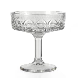 12 PCS Embossed Coupe Glasses, 5.4oz Lead-Free Crystal Cocktail Glasses for Martini Whiskey Dessert Embossed Coupe Glasses