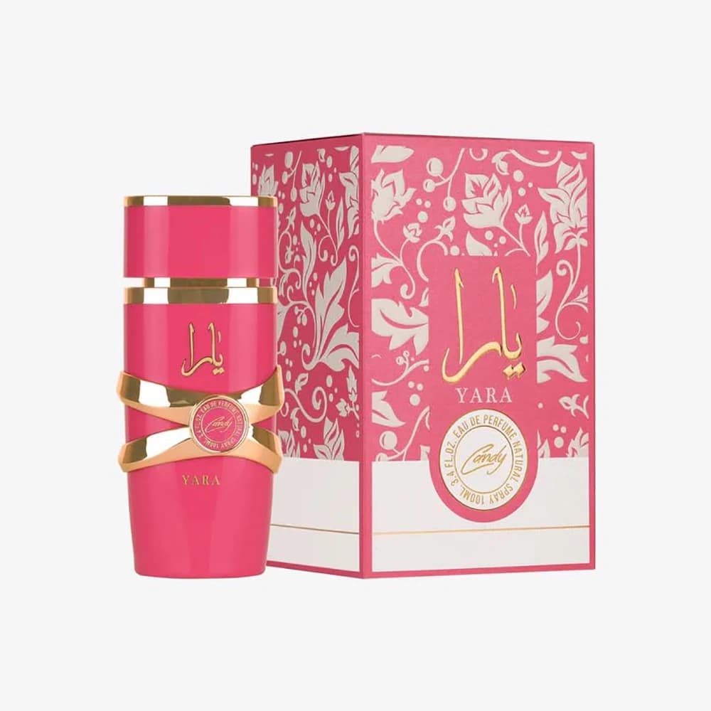 Women Yara Candy Eau De Parfum 100ml, Pink Gold Luxury Arabian Perfume, Long‑Lasting Sweet Fruity Floral Scent For Daily Wear & Gifting
