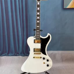 Local Warehouse, Unbranded Electric Guitar, White with Black Pickguard, Rock‑style, Suitable for Beginners and Intermediate Players, Holiday Gift, Free Shipping
