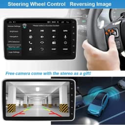 Car Radio Stereo 9-inch Android 15 GPS Navi Head Unit with Carplay and Android Auto FM/RDS DSP SWC WiFi Bluetooth Mirror Link 2+64G Car Player for Toyota Corolla 2005-2012