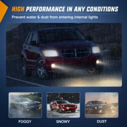 Nilight Fog Lights Assembly Compatible with 2008 2009 2010 Dodge Challenger 2005 2006 2007 2008 2009 2010 Dodge Grand Caravan Charger Caliber Nitro Avenger Chrysler Town&Country Pacifica Jeep Patriot