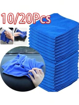Cleaning Cloth,5/15/30pcs Soft Microfiber Car Cleaning Cloths, 25*25cm/9.84*9.84inch Polishing Detailing Rags For Auto, Motorcycle, Glass, Home Cleaning Towels