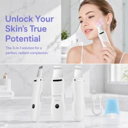 Face Scrubber, Skin Spatula, Facial Silicone Pore Cleaner | 3 Modes Wireless, Deep Cleansing & Exfoliating, Blackhead & Whitehead Remover | Lifts Tightens Skin, Reduces Fine Lines, Boosts Absorption For Skincare |