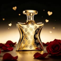 Bond No.9 Dubai Gold Eau de Parfum, Unisex Oriental Spicy Woody Scent. Rich Brandy & Saffron, Warm Amber Sandalwood Base. Long‑lasting 7‑11 Hours. Luxurious Full‑Gold Mirror Bottle with Premium Gift Box, Upscale Valentine’s Day Gift