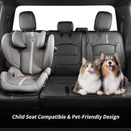Coverdream F150 Seat Covers Custom Fit for Ford F150 SuperCrew 2015-2026 XL/XLT F250/F350/F450 Crewcab 2017-2026 XL/XLT Full Set Trucks Waterproof Leather Seat Protectors