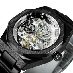Forsining Business Mechanical Watch for Men Fashion Tourbillon Skeleton Mens Watches Top Brand Luxury Stainless Steel Strap Wristwatches